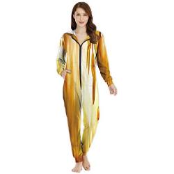 Autumn Leaves on Shimmering Blurred - Autumn,Womens Onesie Pajamas Sportswear Backgrounds M