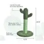 Moonshuttle Green Cactus Cat Scratching Post with Red Ball for Cat, Kitten, Sisal Scratching Pole cat Scratcher Cactus Furniture Decor