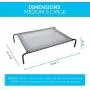 Paws & Pals Elevated Dog Bed, Portable Raised Pet Cot Platform with Steel Frame and Lifted Cooling Mesh Hammock Best for Dogs, Puppy & Cat Indoor or Outdoor Use, Medium Suspended Trampoline 32” x 25” Paws & Pals Elevated Dog Bed, Portable Raised Pet Cot Platform with Steel Frame and Lifted Cooling Mesh Hammock Best for Dogs, Puppy & Cat Indoor or Outdoor Use, Medium Suspended Trampoline 32” x 25”