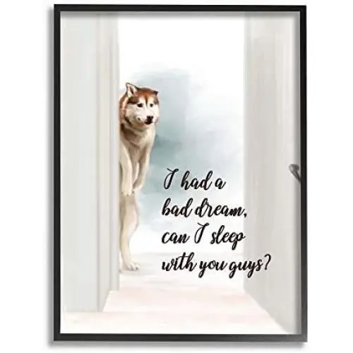 Stupell Industries Dog Nightmare Quote Funny Pet Parents Phrase, Designed by Ziwei Li Wall Art, 16 x 20, Black Framed Stupell Industries Dog Nightmare Quote Funny Pet Parents Phrase, Designed by Ziwei Li Wall Art, 16 x 20, Black Framed