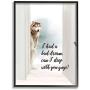 Stupell Industries Dog Nightmare Quote Funny Pet Parents Phrase, Designed by Ziwei Li Wall Art, 24 x 30, Black Framed