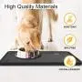 KEKS Silicone Pet Food Mat with Suction Cups - No Spill, Anti Slip and Waterproof Feeding Pad for Dog and Cat Food Dish and Water Bowl