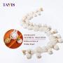 Tayis Magnetic Curtain Tiebacks Elegant Pearl Style Handmade Curtain Tie Backs for Drapes Sheer Curtains Blackout Curtains (2, White)