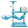 samanoya 32'' Cat Tree,Cat Tower Small with Sisal-Covered Scratching Posts,Kitty Activity Center Tree with Padded Plush Perch,Kitten Play House with Toy Ball and Cradle Bed