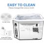 CATISM Cat Water Fountain,Dog Water Dispenser, 2.5L /84oz Silent Transparent Automatic Water Dispenser with replaceable Filter for the Health of pets