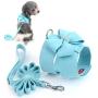 Ranphy Dog Harness and Matching Leash Set Girl Bling Rhinestone No-Pull Puppy Vest Doggie Cat Walking Training Harness Soft Bow Suede Leather Collar Adjustable for Yorkie Chihuahua Small Pet Dog