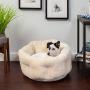 Furhaven Pet Dog Bed - Cooling Gel Memory Foam Faux Fleece and Chenille Soft Woven Traditional Sofa-Style Living Room Couch Pet Bed with Removable Cover for Dogs and Cats
