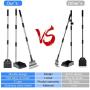 NuLink Poop Scooper for Dogs, Pet Poop Tray, 3pcs Adjustable Stainless Steel Handle Rake, Tray and Spade Set for Dogs Cats Poop Waste Removal