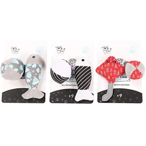 ocijf179 Cats Toy 6Pcs Plush Mouse Fish Ball Funny Pet Cats Teaser Interactive Mint Catnip Toy - Grey+Black White+Red ocijf179 Cats Toy 6Pcs Plush Mouse Fish Ball Funny Pet Cats Teaser Interactive Mint Catnip Toy - Grey+Black White+Red