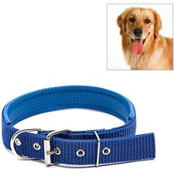 Chenyouwen Pet Toys Great Foam Cotton Polyester Pet Collars Pet Neck Strap Dog Neckband Cats Dogs Collars, 3.5cm x 57cm (Black) (Color : Blue)