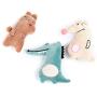 ocijf179 Cat Toy 6Pcs Pet Cat Kitten Plush Kangaroo Bear Claw Grinding Catnip Catmint Chewing Toy - Brown+Green+Beige