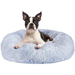 FURTIME Calming Dog Bed Cat Bed Donut Cuddler 16/20/23/30inch Round Anti-Slip Faux Fur Pet Bed for Small Medium Dogs and Cats Anti-Anxiety Fluffy Puppy Bed Washable Orthopedic Dog Bed with Muti-Color