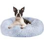 FURTIME Calming Dog Bed Cat Bed Donut Cuddler 16/20/23/30inch Round Anti-Slip Faux Fur Pet Bed for Small Medium Dogs and Cats Anti-Anxiety Fluffy Puppy Bed Washable Orthopedic Dog Bed with Muti-Color