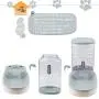 Happycat Pets Gravity Food and Water Dispenser Set,Small & Big Dogs and Cats Automatic Food and Water Feeder Set,Double Bowl Design for Small and Big Pets Happycat Pets Gravity Food and Water Dispenser Set,Small & Big Dogs and Cats Automatic Food and Water Feeder Set,Double Bowl Design for Small and Big Pets