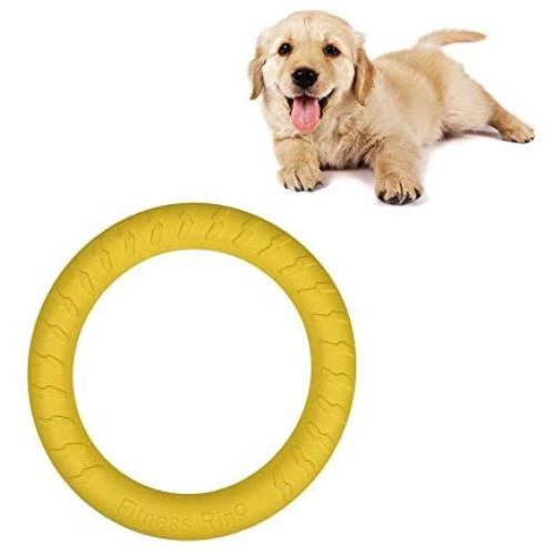 Small Dog Toys Ring Water Floating, Outdoor Fitness Flying Discs, Tug of War Interactive Training Ring for Puppy to Small Dogs, 8 inch