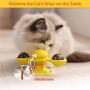 ZUDZUW Cat Toy Turntable Windmill Spinner Stubborn Interactive Chew Toy with Led Catnip Ball Color Bells Random Funny Kitten Toys Cats Hair Brush Scratching Tickle Toy with Suction Cup