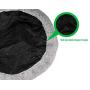 Mind Reader Plush Faux Fur Donut Pet Cuddler, Shaggy Round Comfortable Bed for Dogs, 23'' x 23'', Gray