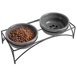 Y YHY Cat Bowls,Cat Food Bowls Elevated, Raised Cat Bowls for Food and Water, Ceramic Pet Bowls for Indoor Cats or Dogs, Protect Pets Spine,Dishwasher Safe,12 Ounces