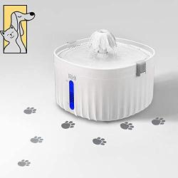 TiTifield Cat Water Fountain, Automatic Pet Water Fountain, Quiet Dog Water Fountain, 1.9L/67oz, Anti Tipping Design, Anti Static,Anti Leakage, Water Fountain for Cats, Small Dogs