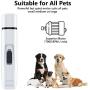 DELOMO Pet Nail Grinder for Dogs & Cat Quiet, 2 Speed and 3 Ports Nail Grinder, Electric Dog Nail Trimmers, Portable and Rechargeable Dog Nail Grinder for Large Dogs, Trimming your Pets Nail Smoothing