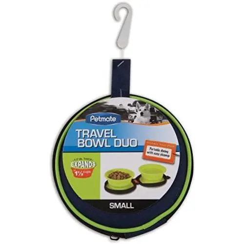 Petmate Silicone Duo Travel Bowl Petmate Silicone Duo Travel Bowl