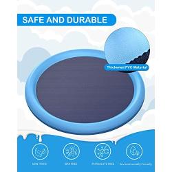 Peteast Splash Sprinkler Pad for Dogs Kids, Dog Bath Pool Thickened Durable Bathing Tub Pet Summer Outdoor Water Toys, XL