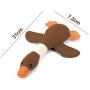 Pet Mallard Duck Dog Toy for Aggressive Chewers Dog, Wild Goose Puzzle Training Toys, Dog Chew Toys with Squeakers for Boredom, Cute Soft Pet Toy for Small Medium Dogs（Brown）