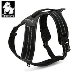 Truelove Hybrid Dog Harness, Walking and Car Adjustable Pet Harness with Handle, Padded, Reflective, Front and Rear Leash Hookup