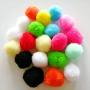 Kesoto Cat Ball Pompom Rainbow Ball Toy Parrot Ball Toy Squirrel Hamster Cotton Soft Non-Toxic Pet Toy
