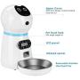 pedy Automatic Dog Feeder, 3.5L Smart Timed Dog Food Dispenser with Stainless Steel Food Bowl, Voice Recording, Dual Power Supply and Accurate Timer Programmable Up to 4 Meals a Day for Cats and Dogs