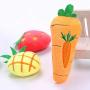 ocijf179 Cat Toy Pet Cat Kitten Cute Carrot Pineapple Shape Plush Doll Catnip Molar Bite Chew Toy - Carrot #
