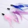 Bullker Kolefei Pet Cat Kitten Sequin Feather Teaser Palying Stick Wand Rod Interactive Toy for Home Purple Bullker Kolefei Pet Cat Kitten Sequin Feather Teaser Palying Stick Wand Rod Interactive Toy for Home Purple