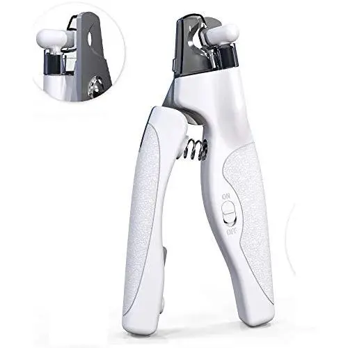 Dog Nail Clipper with Rechargeable LED Light to Avoid Over-Cutting Nails & Built-in Nail File/Razor Sharp Blades/Sturdy Non Slip Handles for Professional Grooming at Home Dog Nail Clipper with Rechargeable LED Light to Avoid Over-Cutting Nails & Built-in Nail File/Razor Sharp Blades/Sturdy Non Slip Handles for Professional Grooming at Home