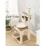 S-Lifeeling Cat Tree Cat Climbing Frame Sisal Small Cat Scratching Column Cat Tower Cat Litter Cat Jumping Platform Rattan Mat Cat Scratching Board