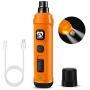 Casfuy Dog Nail Grinder with 2 LED Light - New Version 2-Speed Powerful Electric Pet Nail Trimmer Professional Quiet Painless Paws Grooming & Smoothing for Small Medium Large Dogs and Cats