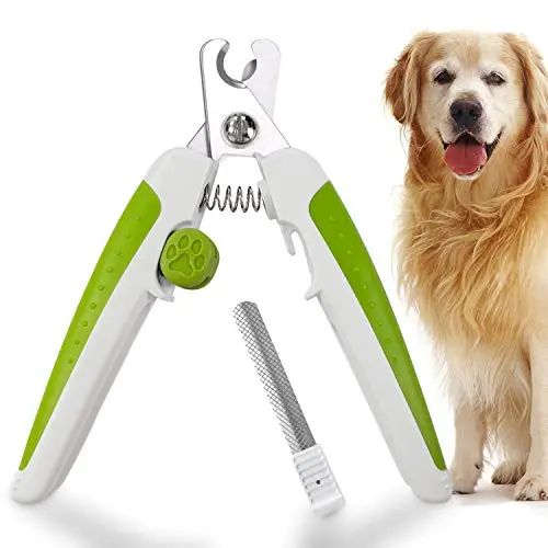 SuReady Dog Nail Clippers - Pet Nails Trimmer for Dogs or Cats with Safety Guard to Avoid Over-Cutting, Free Nail File & Lock Switch, Sturdy Non-Slip Handles SuReady Dog Nail Clippers - Pet Nails Trimmer for Dogs or Cats with Safety Guard to Avoid Over-Cutting, Free Nail File & Lock Switch, Sturdy Non-Slip Handles