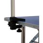 BUNNY BUSINESS Adjustable Portable Stainless Steel Dog Grooming Table with Arm Noose and Accessories Tray, 117 x 60 x 76 cm/ 46 x 23.6 x 30-inch, Black_P