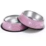 SAVORI Bling Dog Bowls Pink, 640ML Handmade Bling Rhinestones Stainless Steel Pet Bowls Double Food Water Feeder for Puppy Cats Dogs - Set of 2 SAVORI Bling Dog Bowls Pink, 640ML Handmade Bling Rhinestones Stainless Steel Pet Bowls Double Food Water Feeder for Puppy Cats Dogs - Set of 2