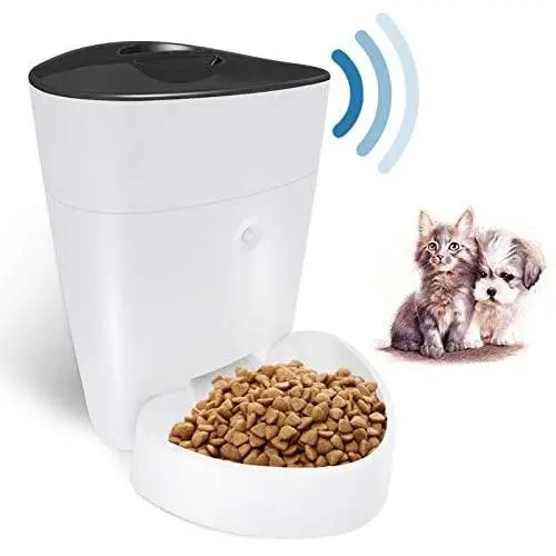 Automatic Cat Feeder, 4L WiFi Smart Pet Feeder, Programmable Timer Dog Cat Food Dispenser, 1-8 Meals Per Day Controlled by iPhone & Android|Suit for 2.4Ghz