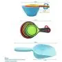 Roundler Pet Food Scoop Set, 4 Sizes Plastic Measuring Cups & 4 Sizes Collapsible Silicone Pet Measuring Scoops for Dog Cat Bird Guinea Pig Ferret and Other Small Animals Dry Food Water Roundler Pet Food Scoop Set, 4 Sizes Plastic Measuring Cups & 4 Sizes Collapsible Silicone Pet Measuring Scoops for Dog Cat Bird Guinea Pig Ferret and Other Small Animals Dry Food Water