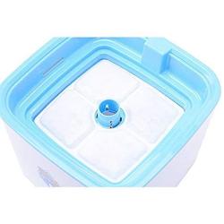 Pet Fountain, 84oz/2.5L Automatic Cat Water Fountain Dog Water Dispenser with 1 Silicone Mat for Cats, Dogs, Multiple Pets, cat Running Water Bowl Blue