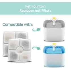 4 Packs Cat Fountain Filter Flower Pet Fountain Replacement Filters Activated Carbon Water Dispenser Filters, Keep Water Clean and Fresh Removes Bad Tastes and Odors