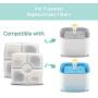 4 Packs Cat Fountain Filter Flower Pet Fountain Replacement Filters Activated Carbon Water Dispenser Filters, Keep Water Clean and Fresh Removes Bad Tastes and Odors