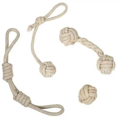 Franklin Pet Supply Natural Non-Toxic Rope Dog Toys – Hemp – Play Fetch – Tug of War – Dog Teething – Puppy Chew – 4 Pack Franklin Pet Supply Natural Non-Toxic Rope Dog Toys – Hemp – Play Fetch – Tug of War – Dog Teething – Puppy Chew – 4 Pack