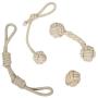 Franklin Pet Supply Natural Non-Toxic Rope Dog Toys – Hemp – Play Fetch – Tug of War – Dog Teething – Puppy Chew – 4 Pack