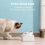 UPSKY Peto Cat Dog Bowl Raised Cat Food Water Bowl with Detachable Elevated Stand Pet Feeder Bowl No-Spill, 0-30°Adjustable Tilted Pet Bowl Stress-Free Suit for Cat Dog (White)