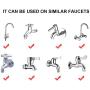 Pet Faucet Sprayer,Sink Spray Hose Portable Shampoo Sprayer,Shower Head with Slip On Spout Bath and Shampoo Spray,Faucet to Shower Converter,Dog Shower Pet Bath Handheld Showerhead,White
