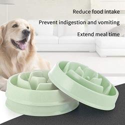 JANEMO Dog Bowl,Slow Feeder Dog Bowl, Slow Dog Bowl Use for Pet Puppy Healthy Eating Diet, Green