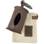 Taco Dog, Thick Poop Bag Handmade from Full Grain Leather - Convenient Carrier for Poop Bag Storage - Plastic Free, Leash or Collar Accessory - Easy Attachment, Reloading, Dispensing - Bourbon Brown