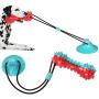 Suction Cup Dog Toy, Natural Rubber Puppy Training Teeth Cleaning Rope Chew Toys for Aggressive Chewers, Interactive Tug of War Treat Balls for Pet, Toothbrush Bone for Boredom Small Medium Large Dogs